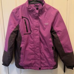 Wantdo Youth Purple Waterproof Ski Jacket. Size 10-12